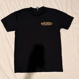 Gildan Black Graphic Tee with Gold Print
